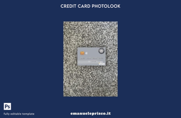 modello frontale photolook per carta di debito visto Nauru Bank of Nauru in stil